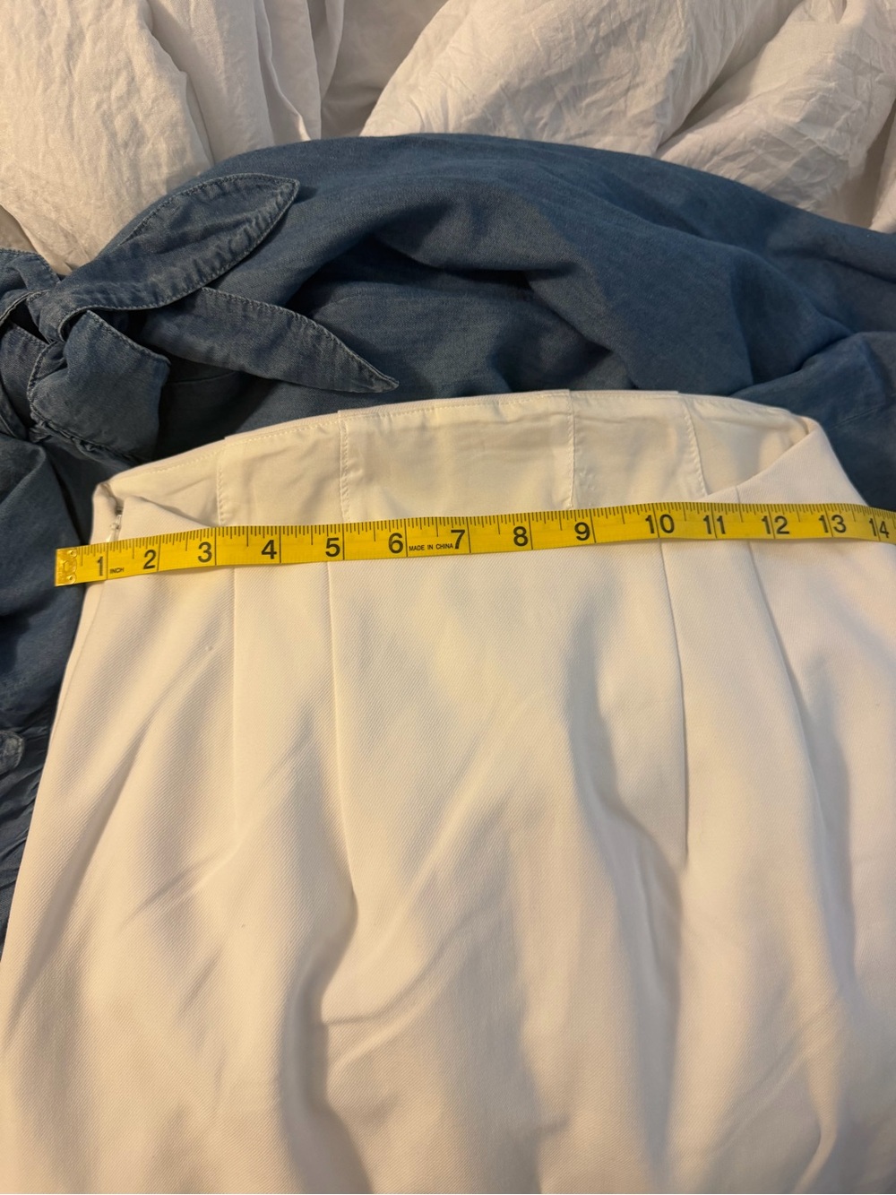 Express White Pencil Midi Skirt with Side Slit Detail - Picture 9 of 10